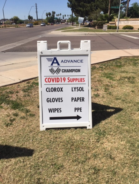COVID 19 A Frame Sidewalk Signs in Gilbert AZ