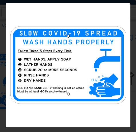 COVID 19 Washing Hands Signs in Gilbert | Chandler | Scottsdale AZ