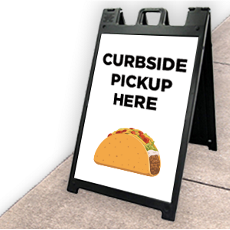 COVID 19 A Frame Pick up Signs