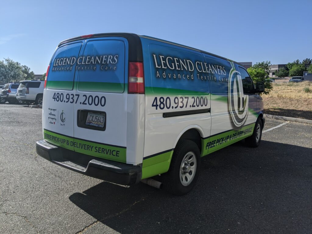 Delivery and Pickup Vehicle Wraps for Dry Cleaners in Ahwatukee AZ