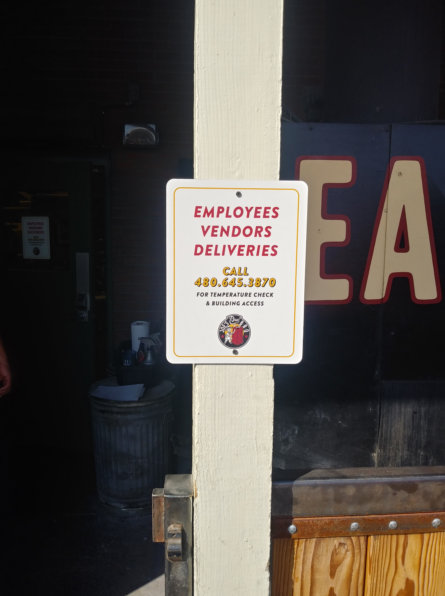 COVID 19 Window Signs for Restaurants in Gilbert AZ