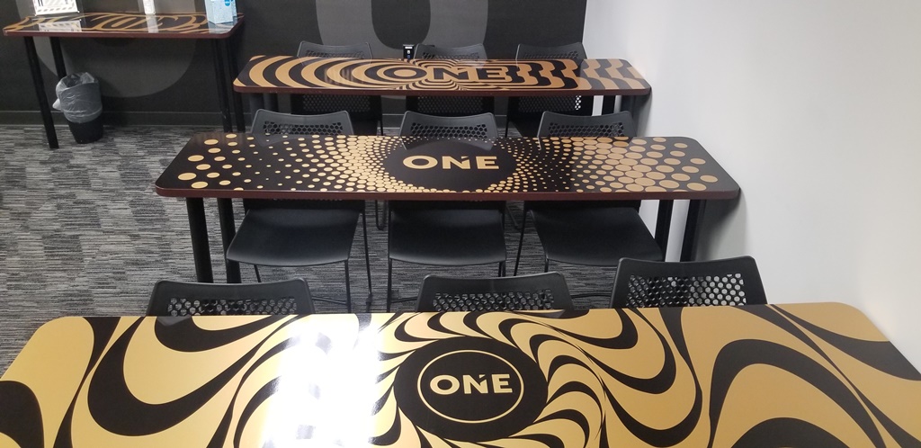 Gilbert AZ Table top vinyl graphics