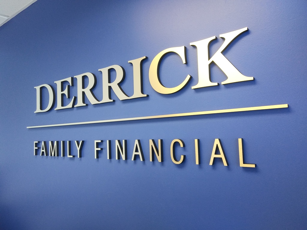 Lobby signs for financial firms in Gilbert AZ