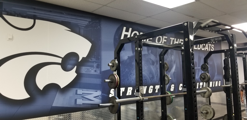 School weight room wall graphics and record boards in Gilbert AZ