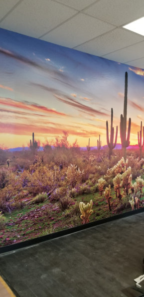 Lobby sign window graphics and wall murals in Gilbert AZ