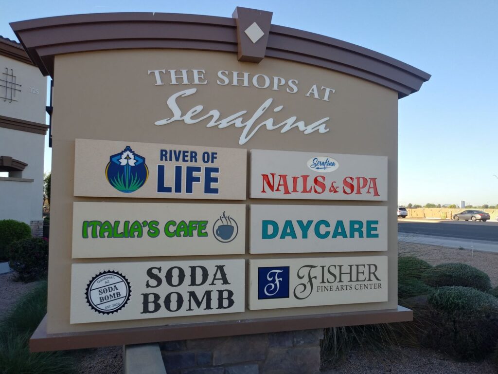 Monument Sign Tenant Panels in Goodyear AZ
