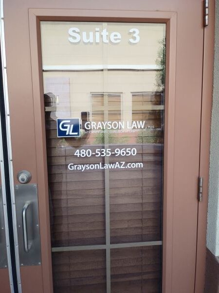 Vinyl Door Graphics for Law Firms in Chandler AZ
