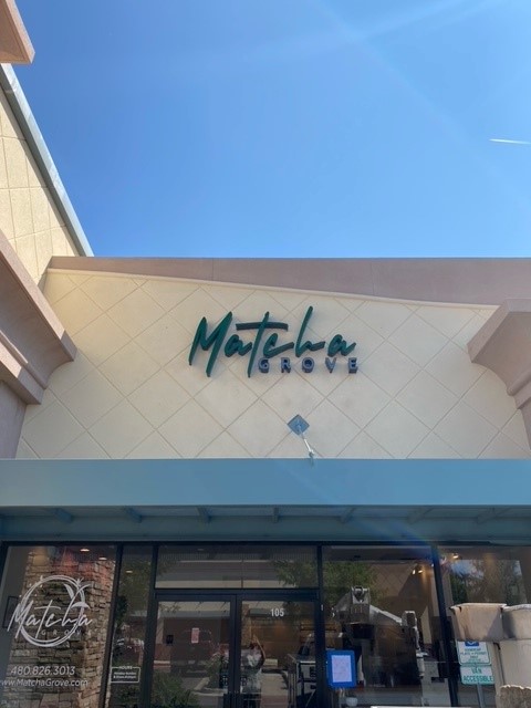 Exterior and interior vinyl graphics and channel letter sign in Gilbert AZ