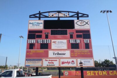 Scoreboard sponsors and fence banners in Chandler AZ