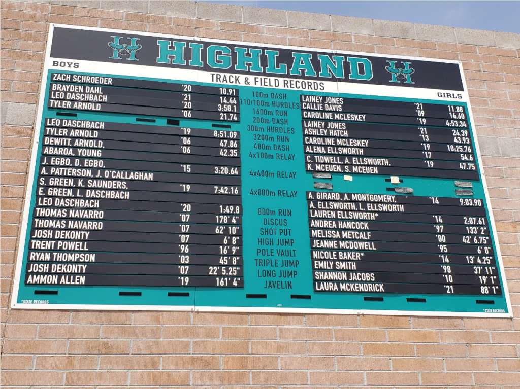 Before New Aluminum School Signs In Gilbert AZ