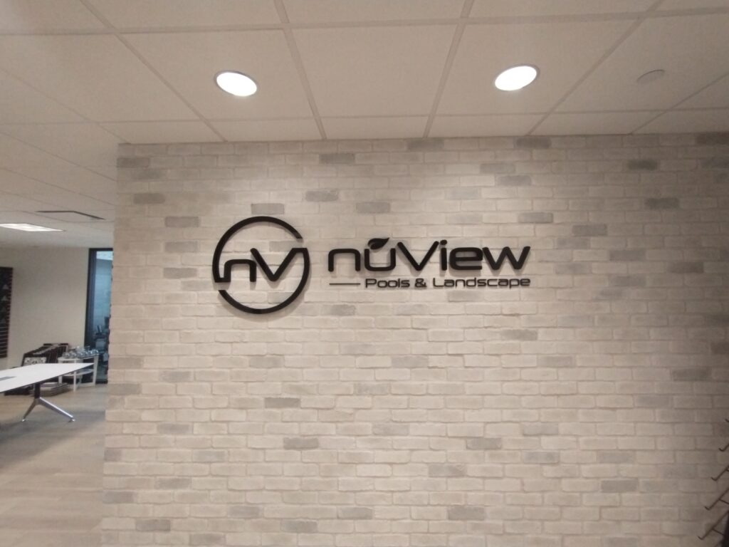 Custom Interior Office Signs in Gilbert AZ for NuView Pools ...