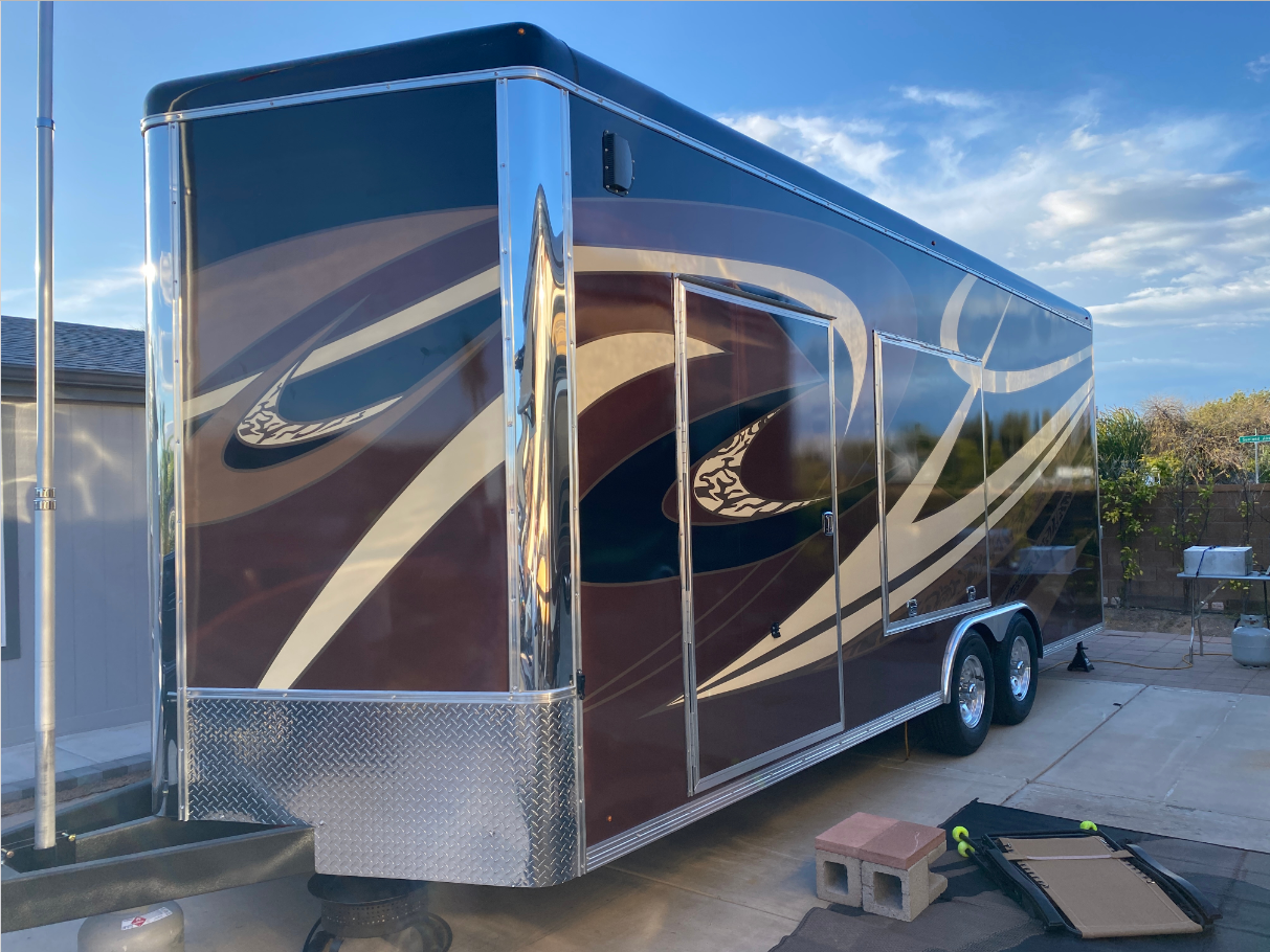 Custom Designed RV Trailer Wrap with Pictures! - Spotlight Signs & Imaging