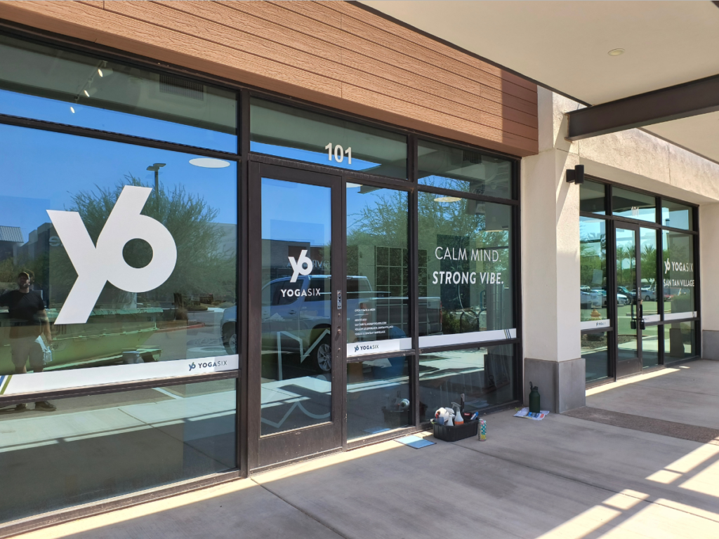 Custom Exterior Franchise Signs in Gilbert, AZ for YogaSix SanTan Village