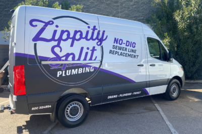 A New Sprinter Van Wrap With Upgraded Graphics for Zippity Split Plumbing in Phoenix, AZ