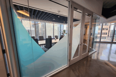 Frosted And Colorful Vinyl Window Graphics