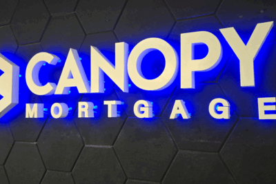 illuminated lobby signs