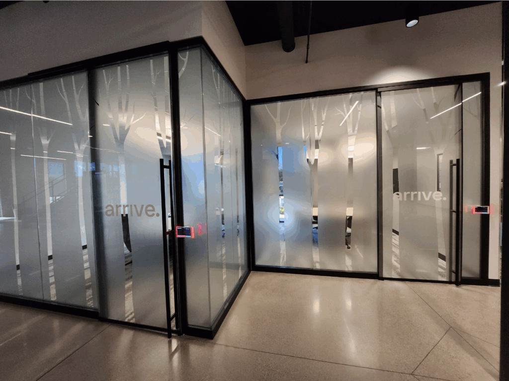 Etched Vinyl Window Graphics