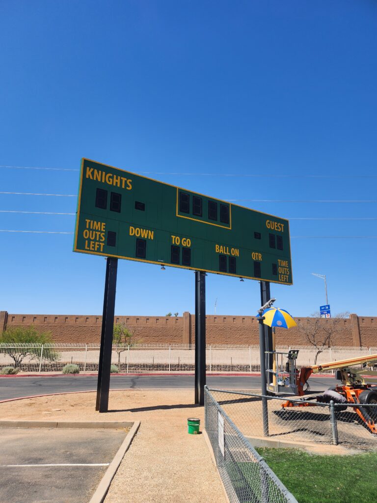 High School Scoreboard Refurbishing In Gilbert AZ
