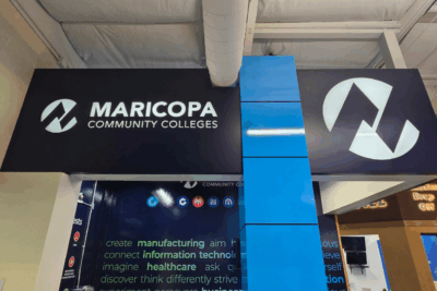 Maricopa Community Colleges Attract Attention With a Push Through Letter Sign in Tempe, AZ