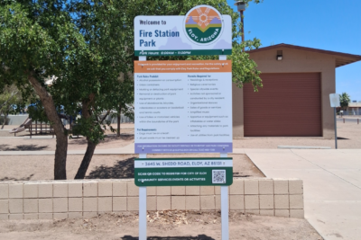 Post And Panel Park Signs For Arizona Cities