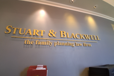 Metal Lobby Sign In Chandler