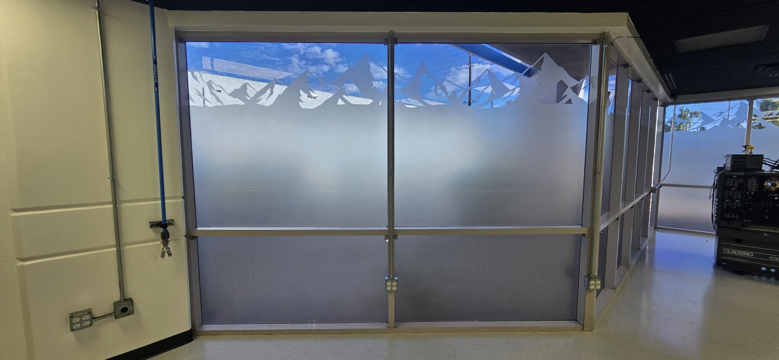 Retail Window Graphics Pattern Benchmark Elevates Its Office Interior With Decorative Privacy Glass ...
